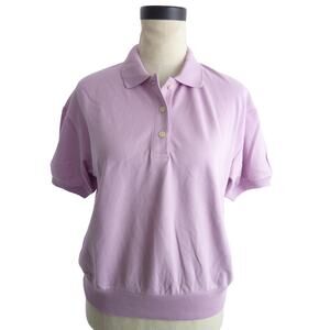 NWOT Everlane Organic Cotton Polo Mauve Short Sleeve Knit Top Size S